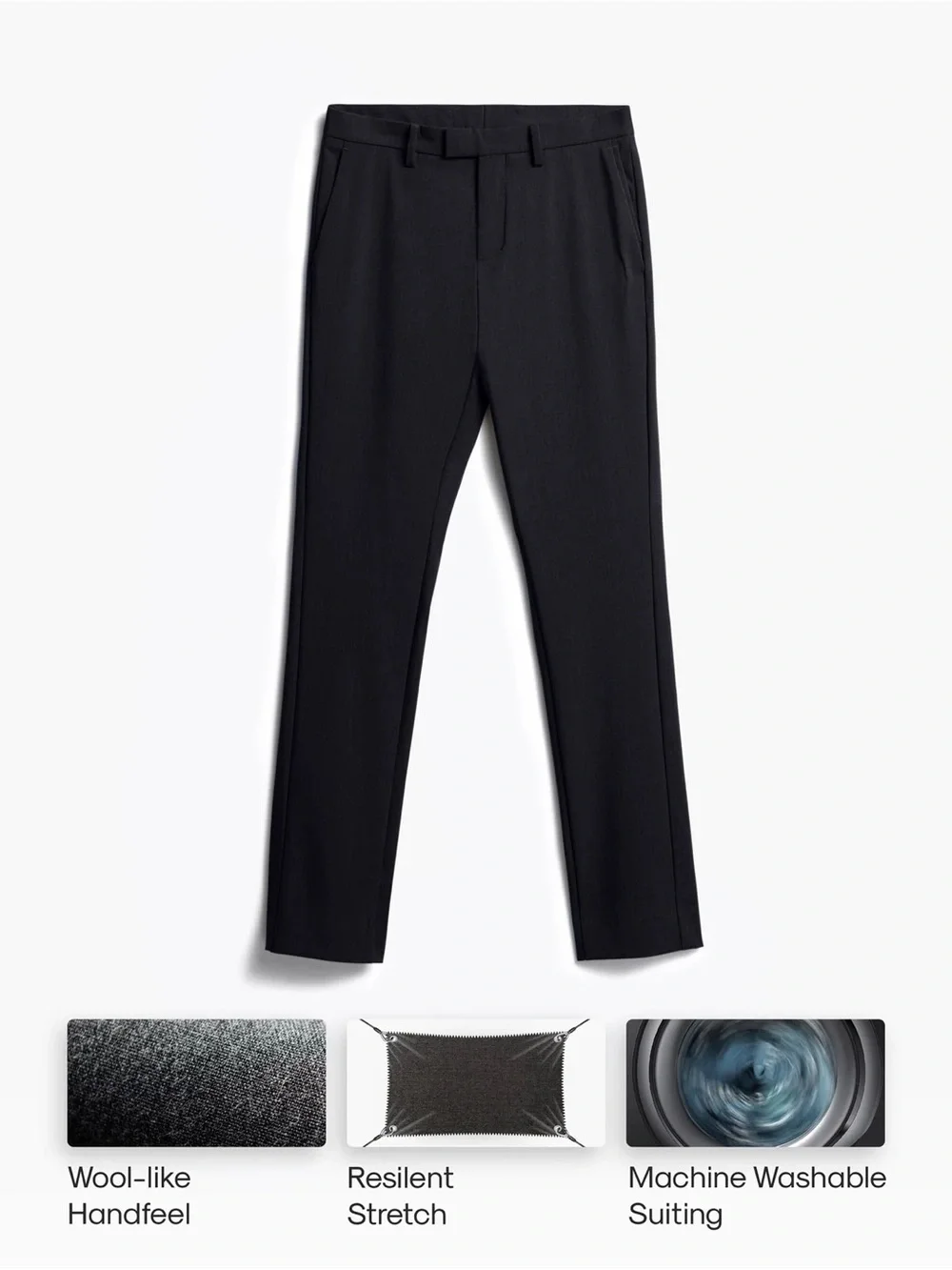 Ministry of Supply Black Tailored Dress Pants